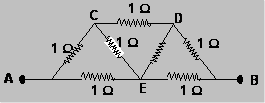 Question image for What is the equivalent resistance across A and B?